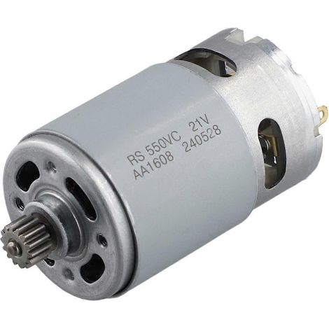 Moteur CC 21 V RS550, engrenage 14 dents 9,5 mm pour mini-tronçonneuse, moteur électrique, perceuse, accessoires pour outils électriques rechargeables (1/4)