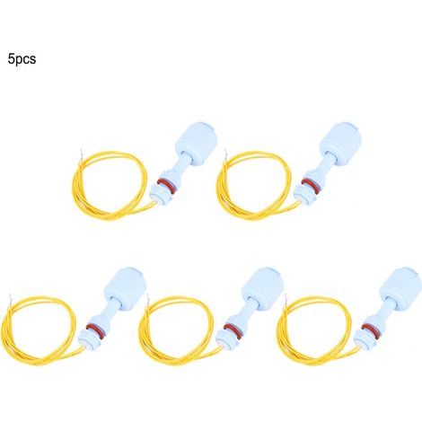 5 pièces PP interrupteur à flotteur en plastique réservoir d'eau piscine capteur de niveau de liquide contrôleur bleu P5210 (1/5)