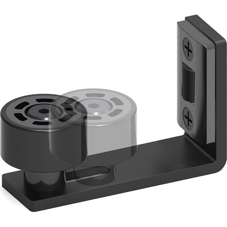 Ajustable Guide de Plancher Mur/porte Guide Inférieur Pour Porte en Bois Coulissante, Noir (1/3)