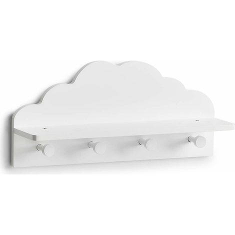 Kinder-Wandgarderobe Wolke, MDF, weiß - ZELLER (1/5)
