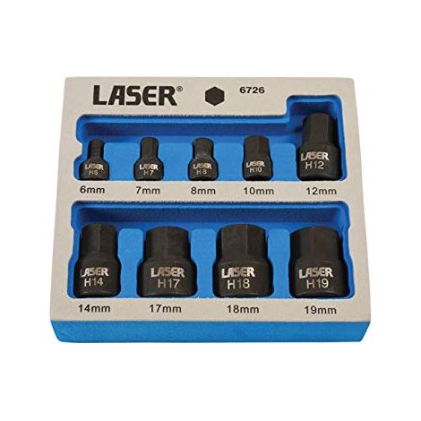 Laser 6726 Set di punte per bussole esagonali a basso profilo - 9 pz. (1/3)