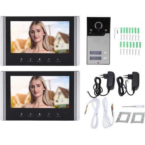 Kit visiophone de porte 7 pouces écran TFT LCD angle large 120° pour maison appartement AC100-240V (1/5)