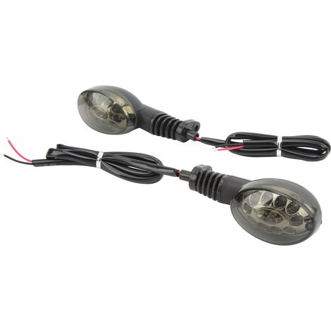 2X Feux de Clignotants Avant Arrière LED DC 12V pour Moto, Indicateurs Remplacement NINJA 250R 2008-2012 Marron Foncé (1/5)