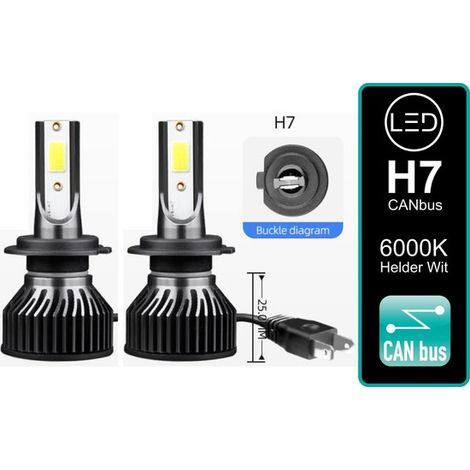(2er-Set) LED-Lampen H7 18000 Lumen Klar Weiß inkl. CANbus EMC Chip 6000k Ultra (1/5)