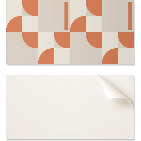 Azulejos de pared de PVC con dise帽o para una habitaci贸n - Disposici贸n de formas abstractas 10x40x20 cm
