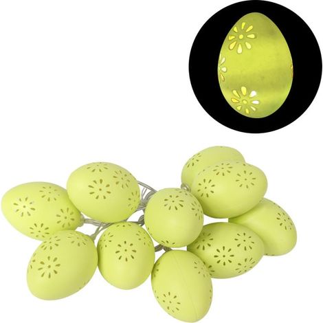 Dekorative LED-Lichter in Form grüner Ostereier (1/3)
