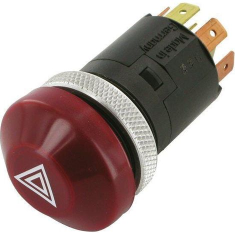 Interruptor luces emergencia pulsador 12 V hal贸geno con bombilla HELLA 6HF003916011 (1/3)