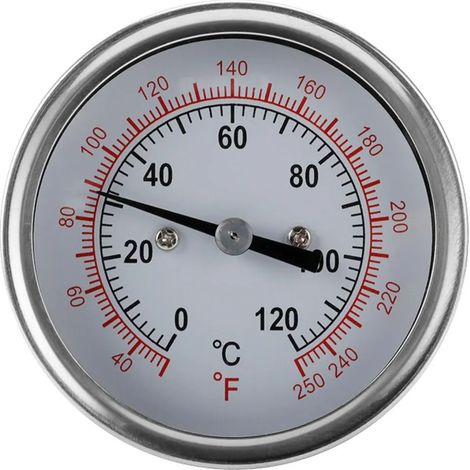 Thermomètre bimétallique INF en acier inoxydable 6,2 x 6,2 x 7 cm pour barbecue, four et fumoir (1/5)