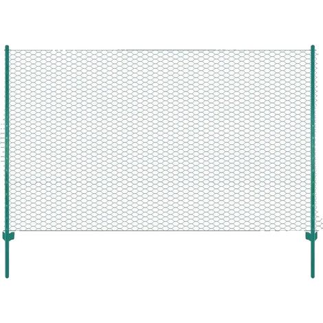 Valla de alambre, acero resistente, fácil de instalar, verde (1/2)