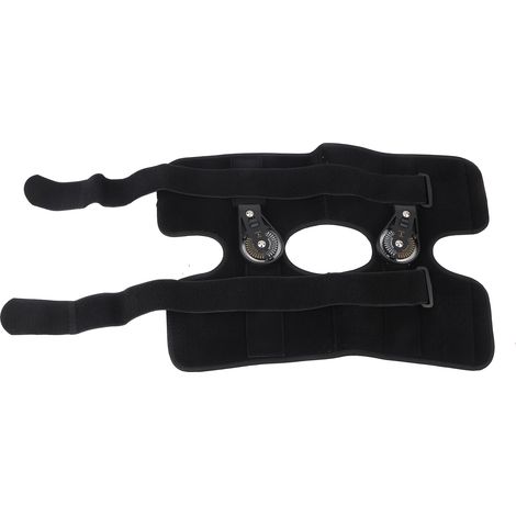Genouillère réglable Oper avec attache cheville, orthèse de soutien articulaire, attelle de maintien pour ligament, noir, taille unique.