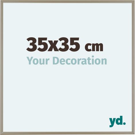 yd. - Cadre photo 35x35 - Champagne - Aluminium - Kent