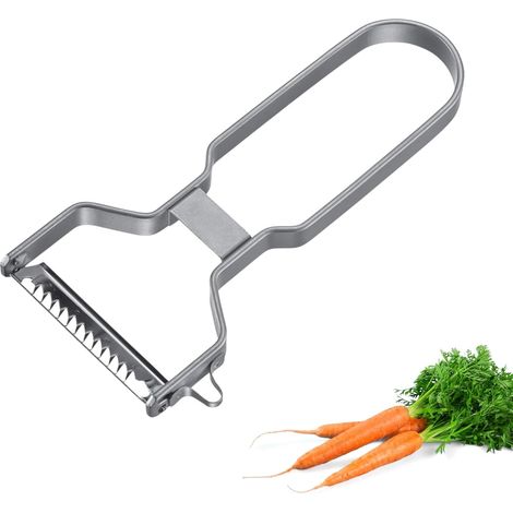 1 Coupe Légumes Julienne, Lame Dentelée, Acier Inoxydable, Droitiers Gauchers, Cuisine Soupes Wok (1/5)
