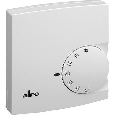 Régulateur de température ambiante, en saillie, système d’ouverture, fonction ECO, blanc pur, RTBSB-001.202