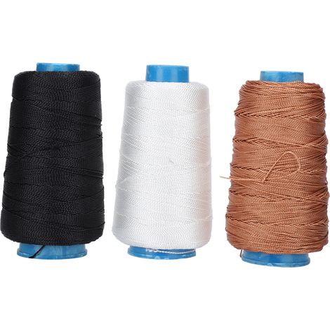 3Pcs Bonded Nylon Thread Kite Rope Sewing Leather Jeans Weaving Hair Embroidery Tools (1/5)