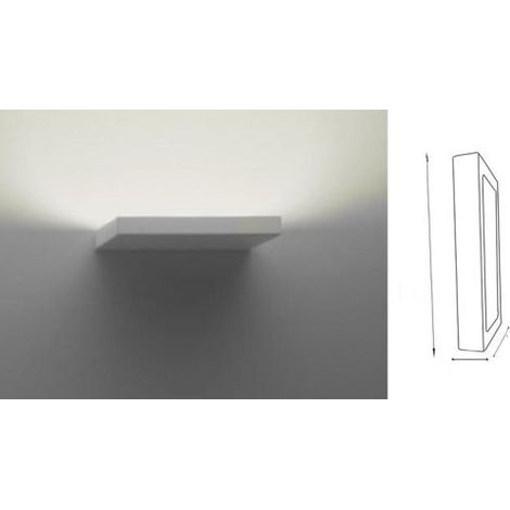 Wisdom - Applique Led 18 W Slim A Parete Rettangolare Luce Naturale Fredda Calda Xc-9043 - -Bianco Naturale -