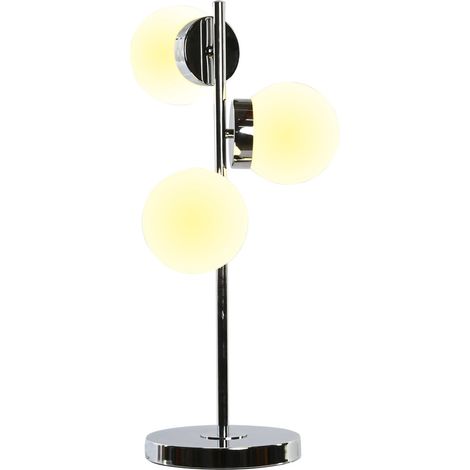 Metall Tischlampe Glas Glas 26x26x59 3 Metallkugeln Glasmaterial mehrfarbige Farbfamilie Detaillampen (1/5)