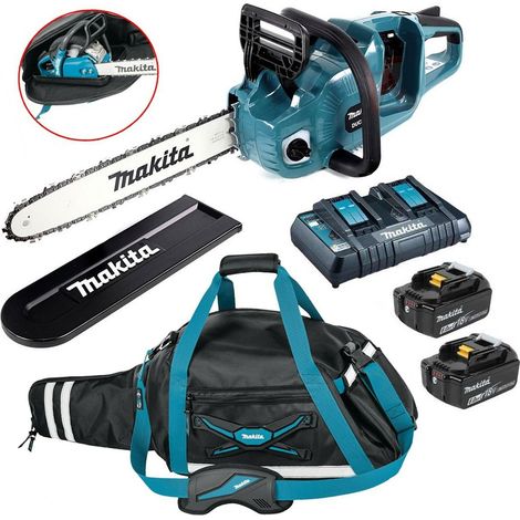 Makita DUC353Z Twin 18v / 36v LXT Cordless 35cm Chainsaw 2 x 6ah + Carry Bag (1/4)
