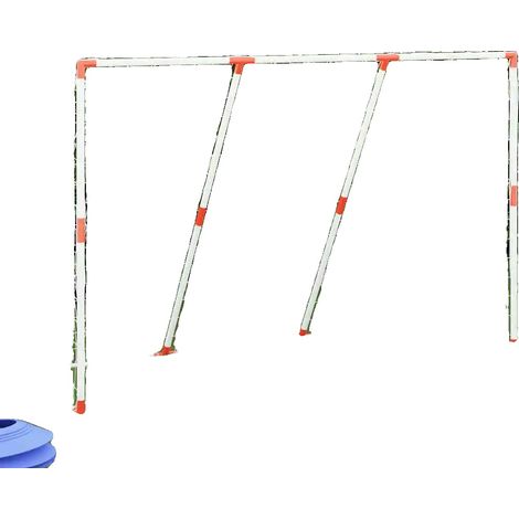 But de football, cadre en acier durable, installation facile, Ivoire (1/2)
