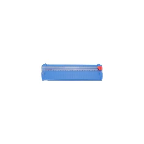 Petit massicot précis, système métrique/impérial, léger, durable et facile à utiliser, pour papier A3, bleu azur. (1/5)