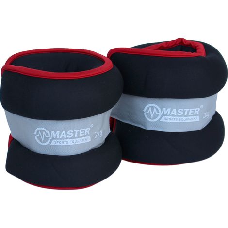 Pesi in neoprene per caviglie e polsi, 2 x 2 kg (1/5)