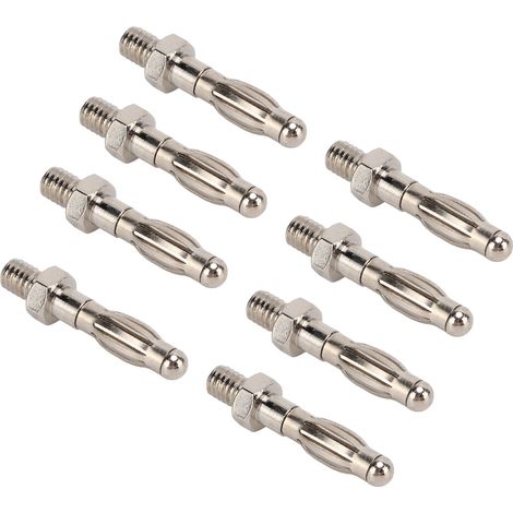 Lot de 50 fiches banane pas femelle filetage hex filet précision CNC conduction optimale accessoires test électronique cuivre Ø4mm (1/5)