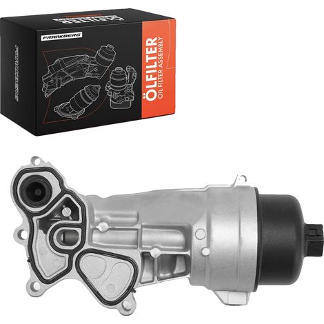 Carcasa del filtro de aceite, altura 18,5 mm, diámetro exterior 23 mm, compatible con Citroën y Peugeot, incluye juntas y tapa, número de pieza OEM V864375780 (1/5)