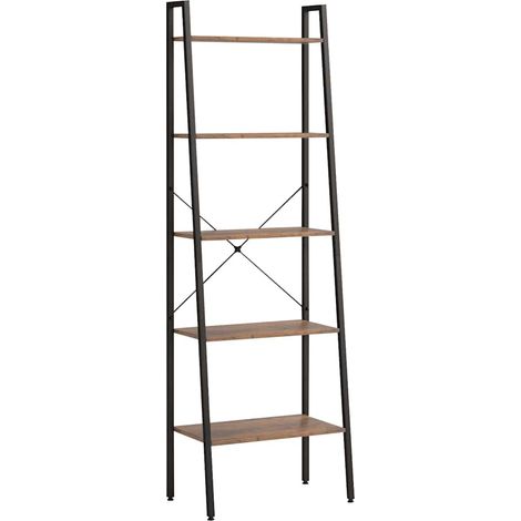 Maison Exclusive - Standregal mit 5 Böden Dunkelbraun und Schwarz (1/5)