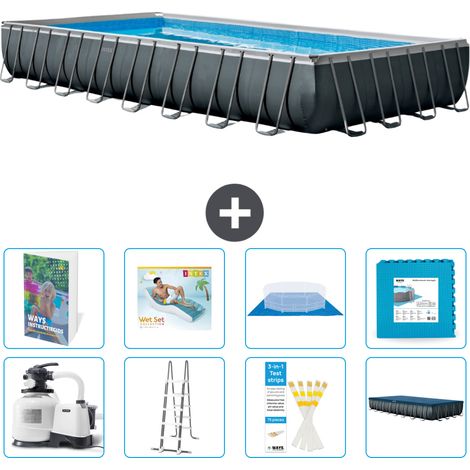 Intex Piscina Ultra XTR Rettangolare - 975x488x132 cm - 9-pezzi S651