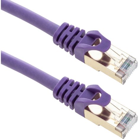 BeMatik - Câble réseau Ethernet SFTP violet Cat.8 0,5 m (1/5)