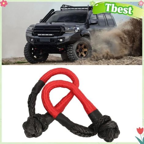 Tbest corde de récupération Manille Souple, 1/2 X 22 Pouces, Corde en Nylon Robuste de 55 000 LBS avec Manchon moteur revetement (1/5)