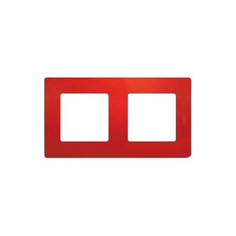 Legrand 096712 Niloé-Schalterabdeckung für 2 Schalter – Coquelicot