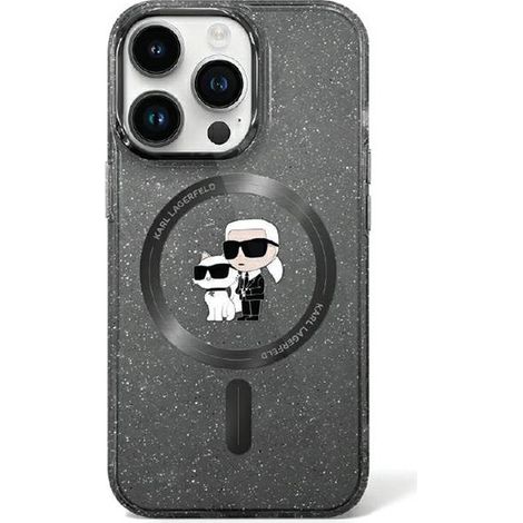Karl Lagerfeld Karl&Choupette Glitter MagSafe Schwarze iPhone 11 Hülle