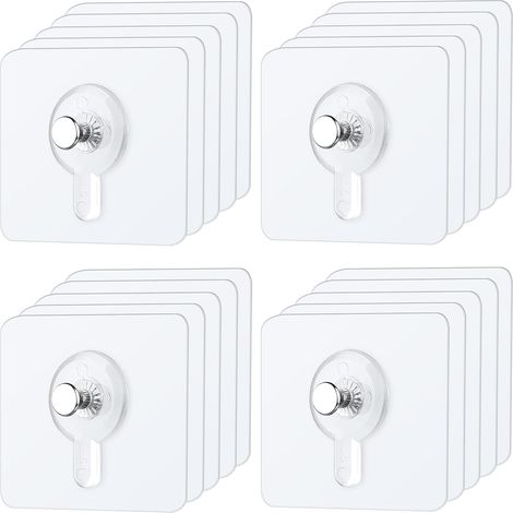 100 Stück Bilderhaken Selbstklebend, Transparent Klebehaken Bilder Aufhängen Ohne Bohre, Klebehaken Bilderrahmen, Bildaufhänger Selbstklebend für Bilder, Poster, Fotos, Dekorative Gemälde (20)