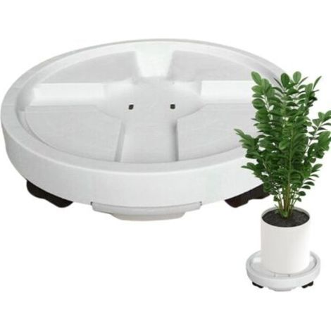 Support de rotatif avec roues, support de avec roues,Titre du titulaire de jardinières Plateau de pot de fleurs avec roues pour chambre à coucher, salon, balcon, (1/5)