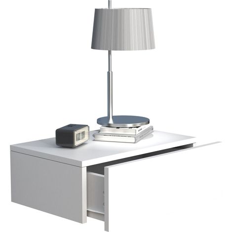 Comodino appeso a parete in legno Usal M 45 cm 15x45x30 - VCM