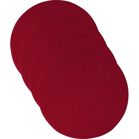 Lot de 4 coussins d'assise ronds pour chaises de salle à manger (1/5)