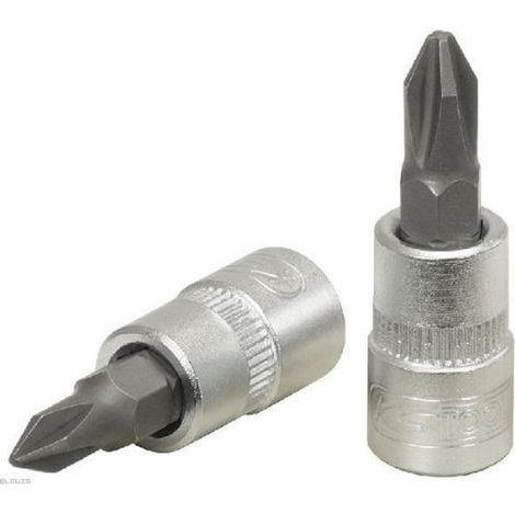 Douille tournevis - 1/4" - L.37 mm - PZ1 - CHROMEmat (1/4)