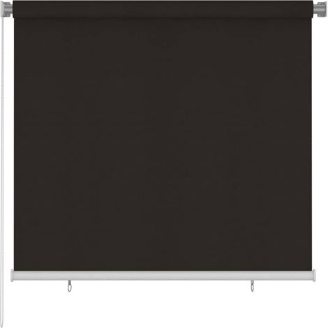 vidaXL Store roulant d'extérieur 165 (l) x 140 (H) cm HDPE marron (1/5)