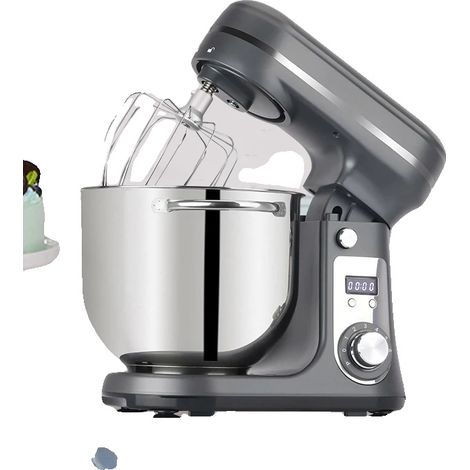 Robot de cuisine, contrôle à 6 vitesses, puissance de 1200W, Gris, UE (1/2)