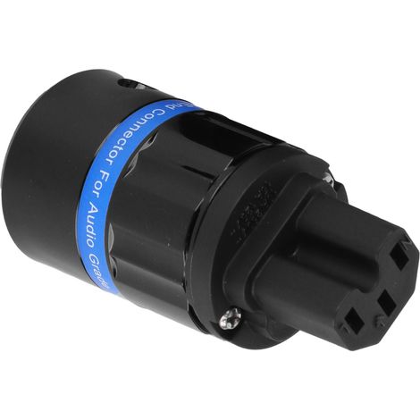 Fiche d'alimentation Monosaudio en cuivre pur plaqué rhodium pour câble d'alimentation audio HIFI, prise UE 100-250 V (F104R (fiche femelle))