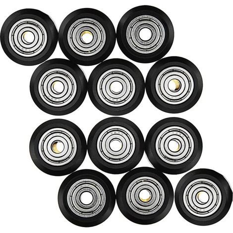12 Pièces 3D Imprimante Modèles Poulie V-slot POM Poulie En Plastique Modèles Roulements à Billes V Roulement Poulie Passive roues Roulantes pour imprimante 3D, CR-10, CR-10S (1/5)