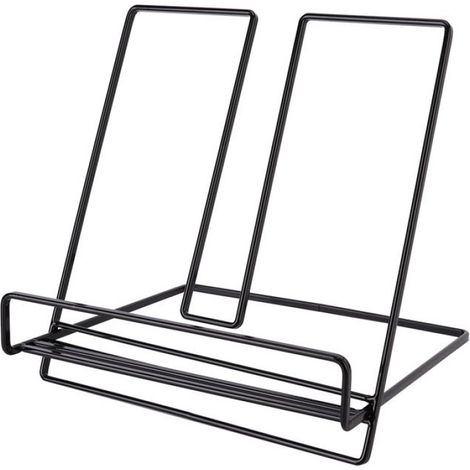 Étagère de table - Innovante - Métal - Support pour livres - Noir - 19x19x18,5 cm (1/5)
