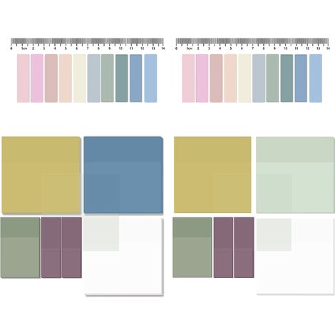 2 lots de notes adhésives, autocollants transparents pour index, bureau et études, format 15 x 15 cm (1/5)