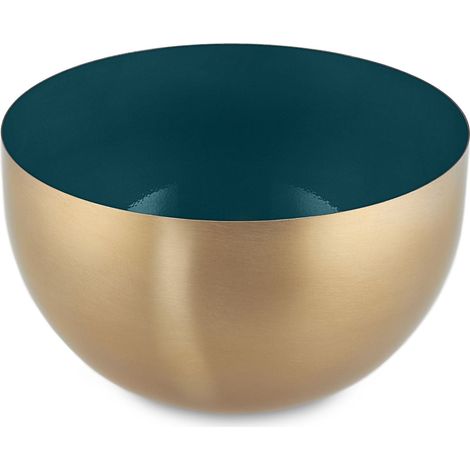 Saladier bicolore design élégant 8,5 x 15 cm idéal pâtisserie et service table en inox argenté (1/4)