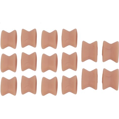 Correcteur d'oignon en silicone - 8 séparateurs d'orteils souples anti-douleur et anti-frottement, couleur chair (1/5)