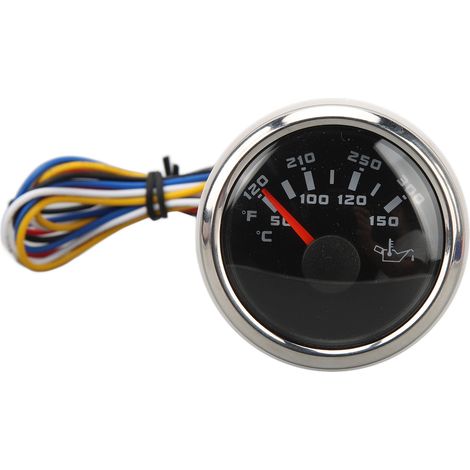 Manomètre de température d'huile à aiguille CAN bus 52 mm, 9-32 V CC, avec double échelle Celsius et Fahrenheit, idéal pour les camping-cars, les yachts, les bateaux de pêche et les navires. Cadran no (1/5)