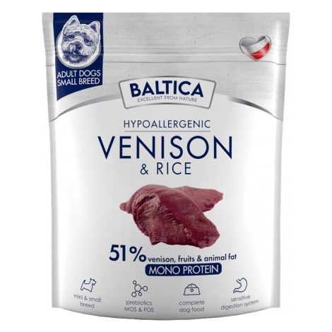 BALTICA NUTRACEUTIC Hypoallergenic Venison & rice XS / S 1kg (1/2)