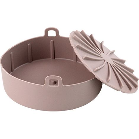 Poêle en silicone, accessoires pour friteuse à air chaud, panier à main rond en silicone, tapis multifonctionnel en silicone (1/5)