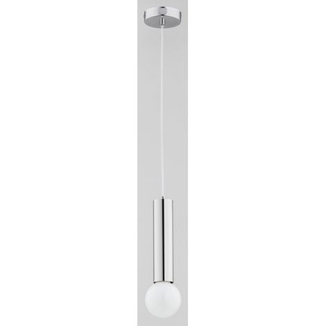 Lampada a sospensione industriale moderna cromata Jazz 1xE27 15W ALF60774 Alfa (1/3)
