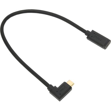 Câble d'extension USB-C 30 cm, USB 3.1 Gen 2, transfert rapide de données, mâle vers femelle